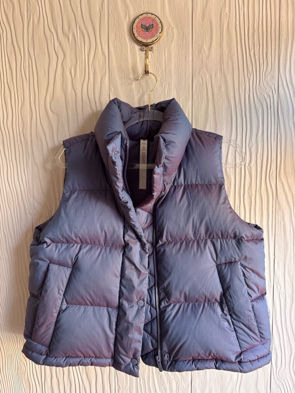Lululemon Wunder Puff Cropped Vest
Heathered Wild Indigo Sz: 6 (Missing Hood)